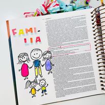 Kit Biblia para ilustrar, en espiral RVR 60 floral símil piel