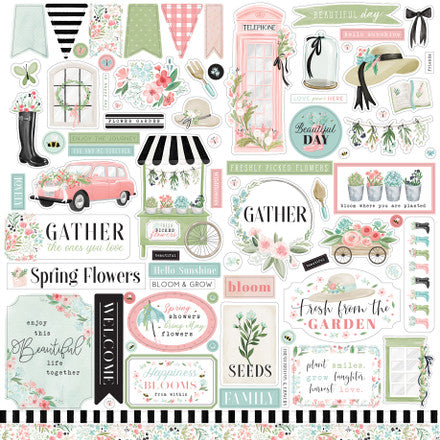 Flower Garden Element Sticker