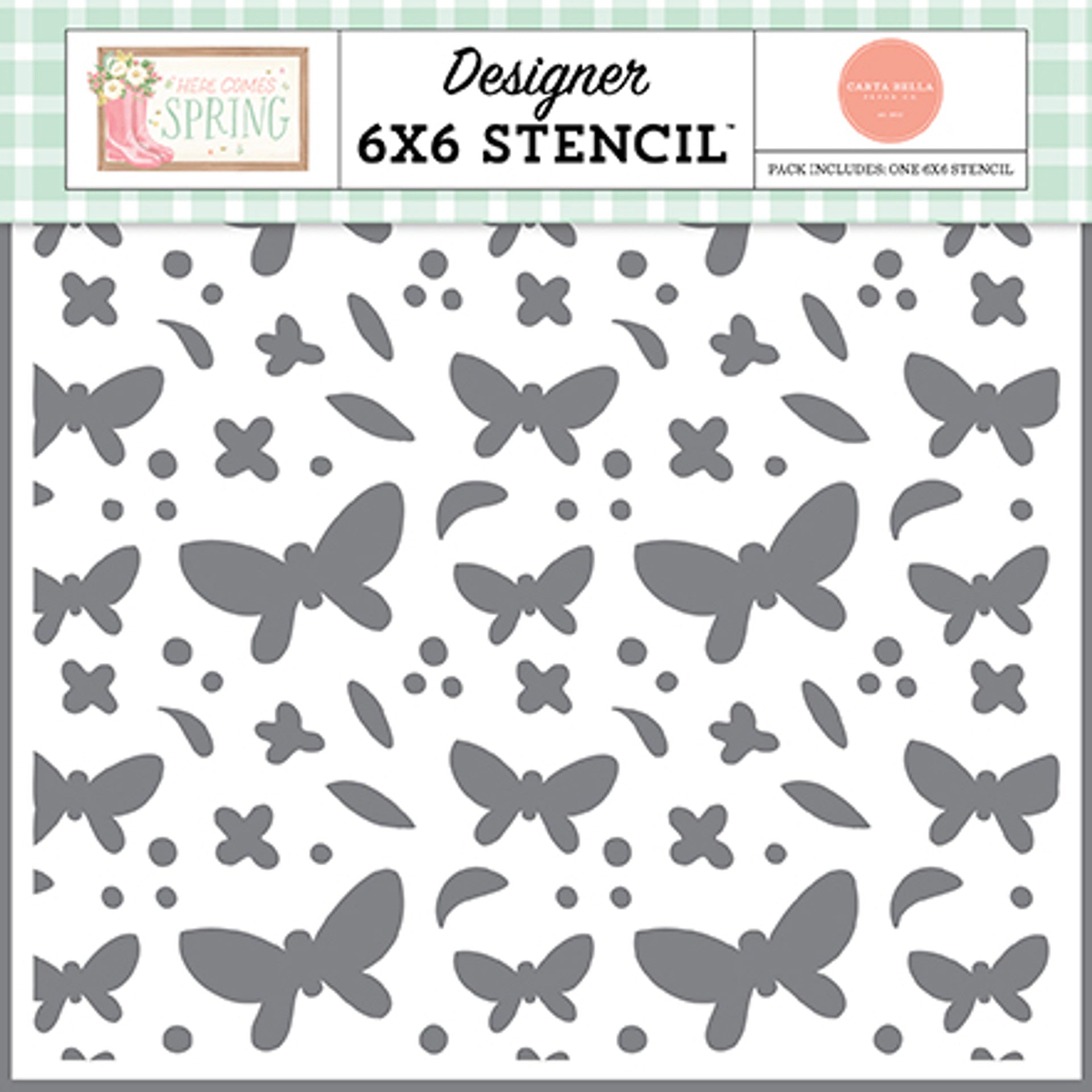 Here Comes Spring: Friendly Butterfly Skies Stencil