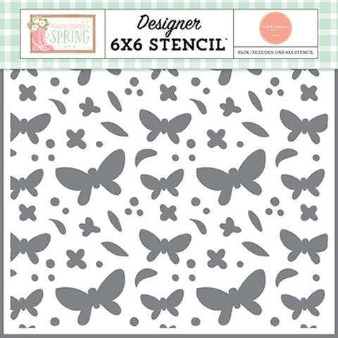 Here Comes Spring: Friendly Butterfly Skies Stencil