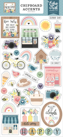New Day 6x13 Chipboard Accents